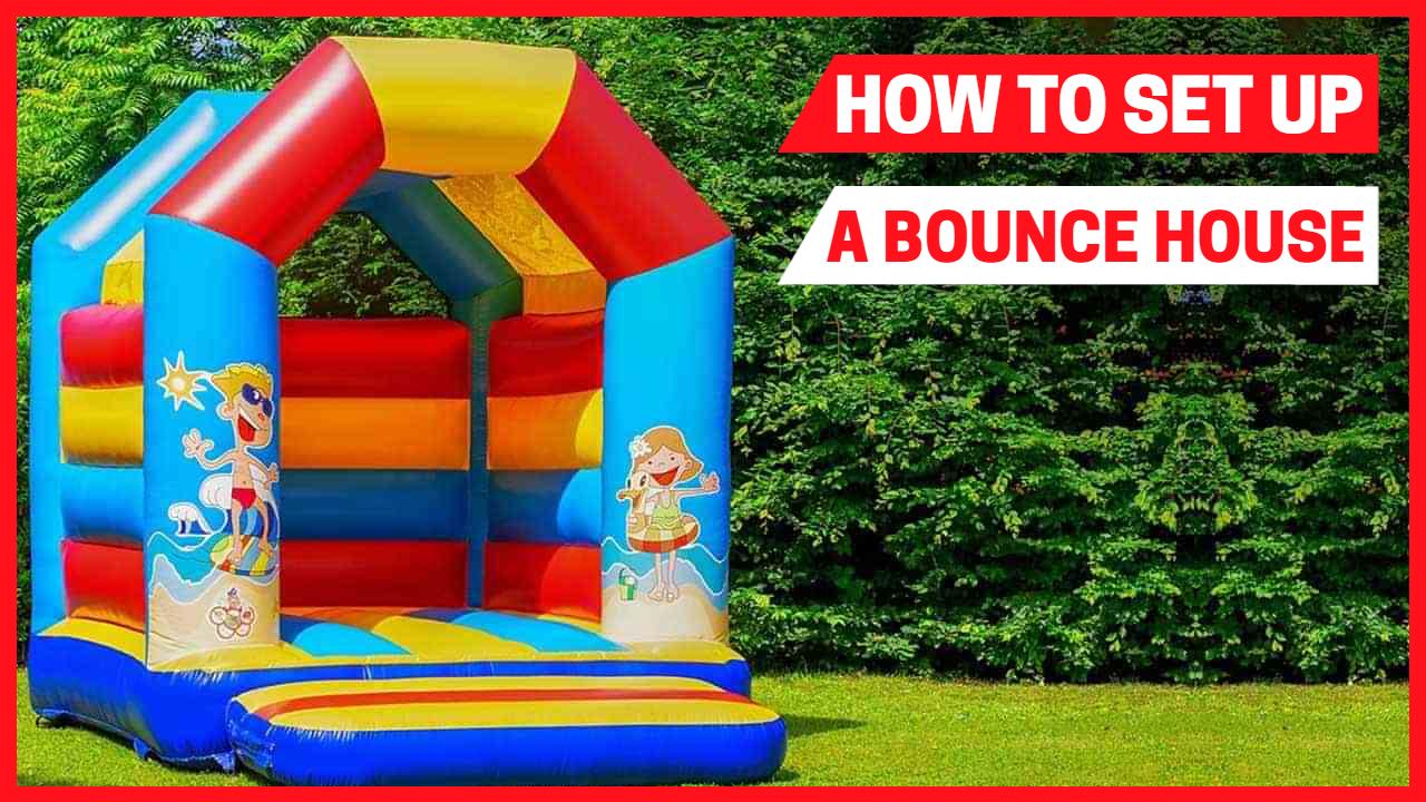 Colorful Bounce House Setup Guide Trending YouTube Thumbnail Template