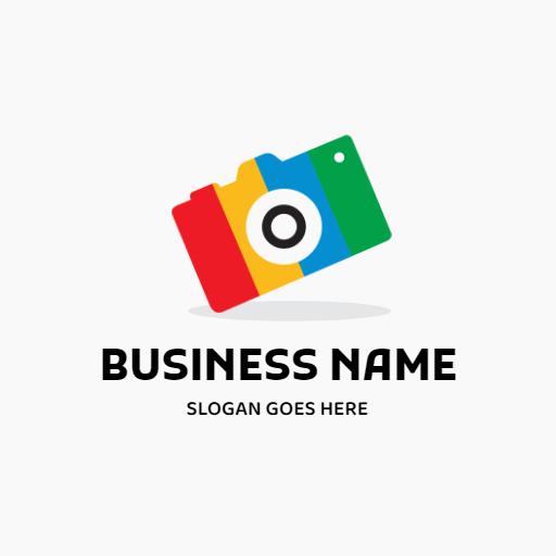 Colorful Camera Design Representing Professional Photography Logo Template