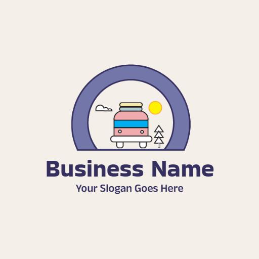 Colorful Car Design Representing Joyful Travelling Adventures Logo Template