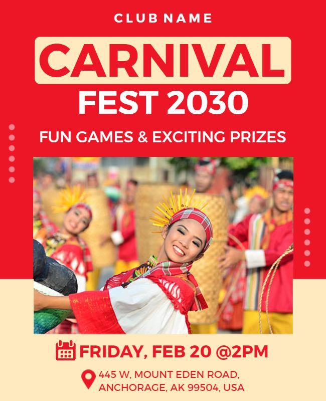 Colorful Carnival Festival Event Flyer Template