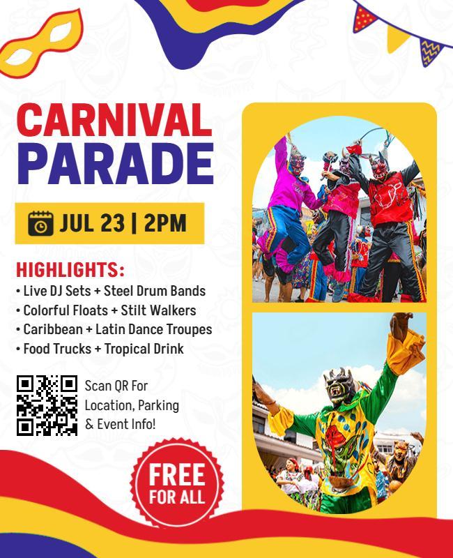 Colorful Carnival Parade Event Flyer Template