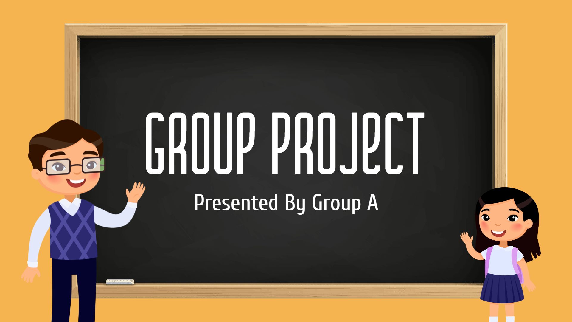 Colorful Cartoon Group Project Education Presentation Template