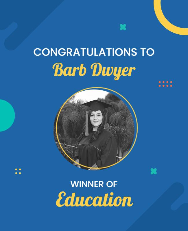 Colorful Celebration Graduation Achievement Poster Template