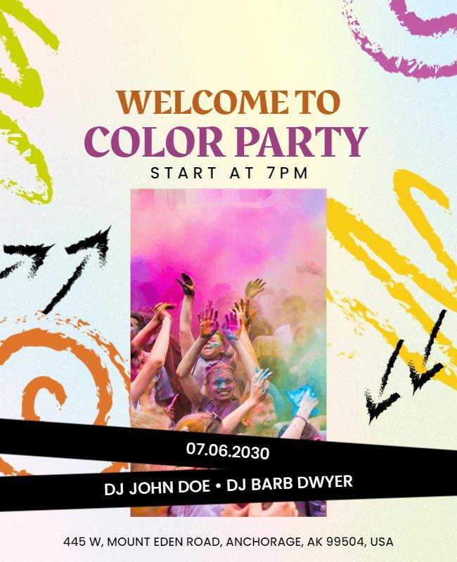 Colorful Celebration Party Event Flyer Template