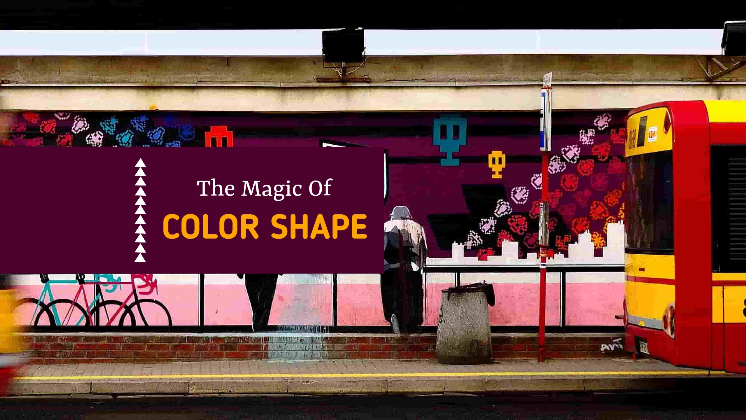 Colorful Character Art and Shapes for YouTube Banner Template