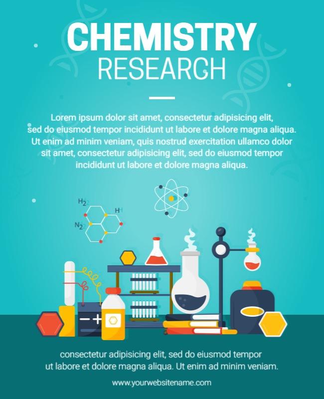 Colorful Chemistry Research Laboratory Science Poster Template