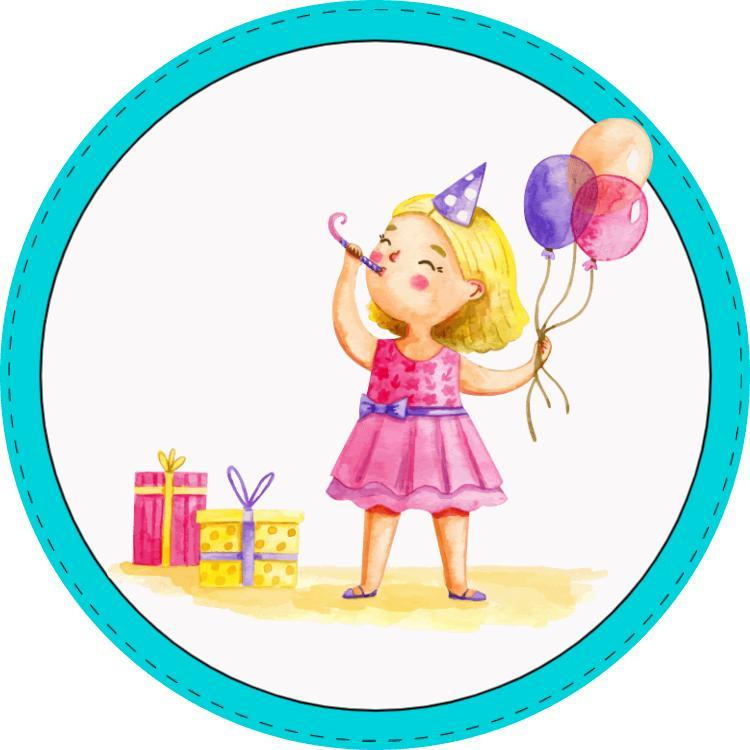 Colorful Child Party Theme Event Planner Business Card Template