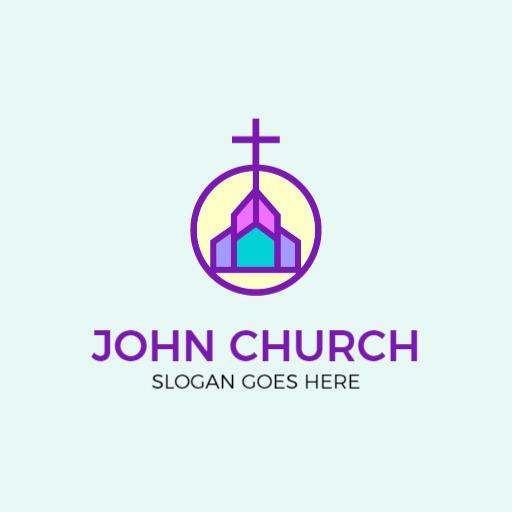 Colorful Church Design Emphasizing Community Spirit Logo Template