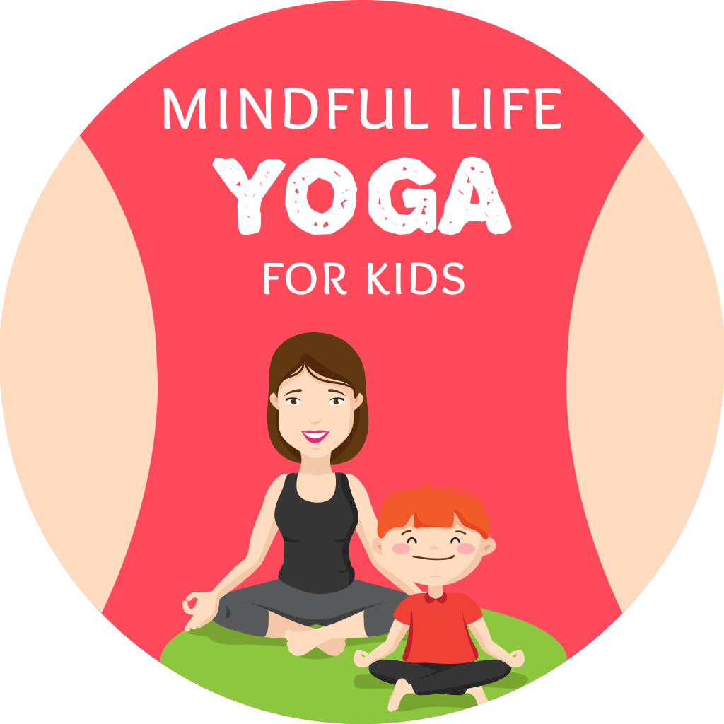 Colorful Circle Mindful Life Yoga for Kids Business Card Template