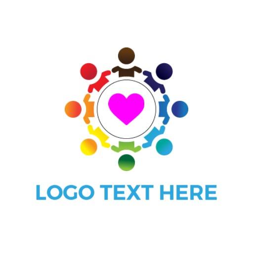 Colorful Circle of People Symbolizing NGO Services Logo Template