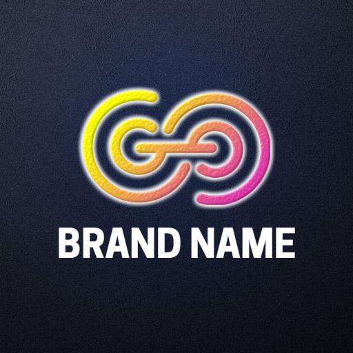Colorful Circular Design Showcasing Creative Brand Mockup Logo Template