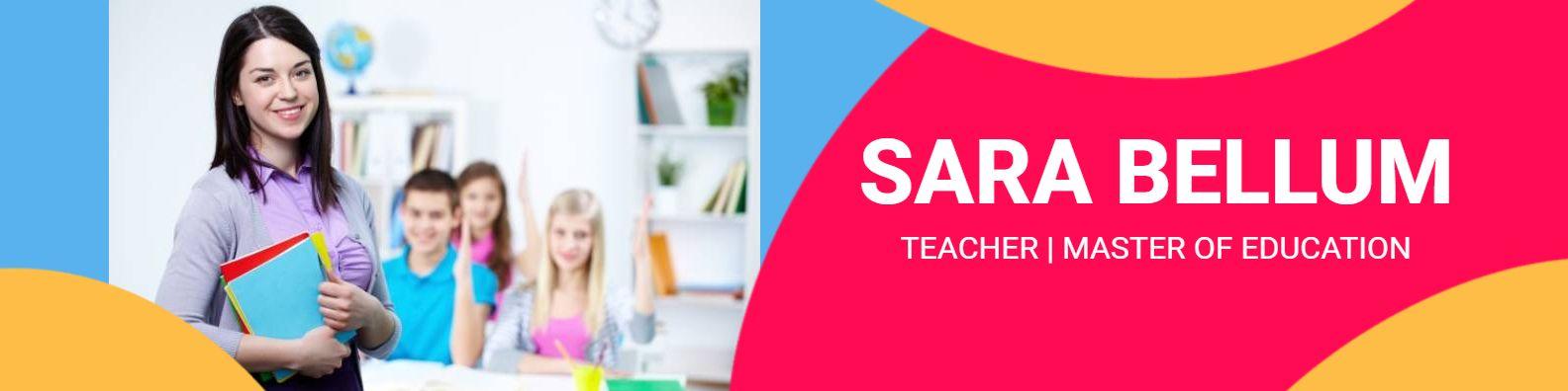 Colorful Classroom Setting for Educators LinkedIn Banner Template