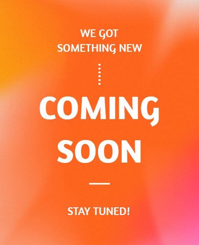 Colorful Coming Soon Announcement Flyer Template