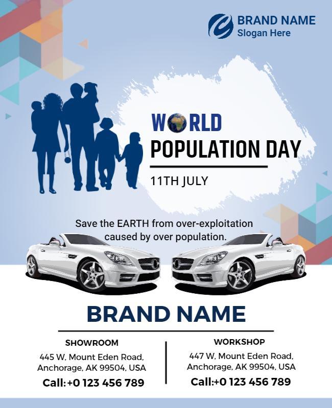 Colorful Community Focused World Population Day Awareness Poster Template