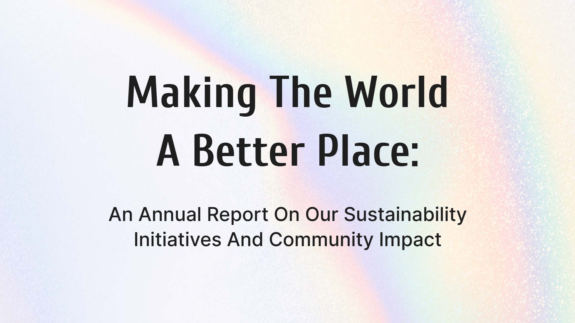 Colorful Community Impact Education Sustainability Presentation Template