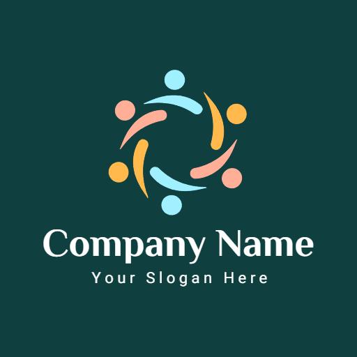 Colorful Community Symbols Representing Family Values Logo Template