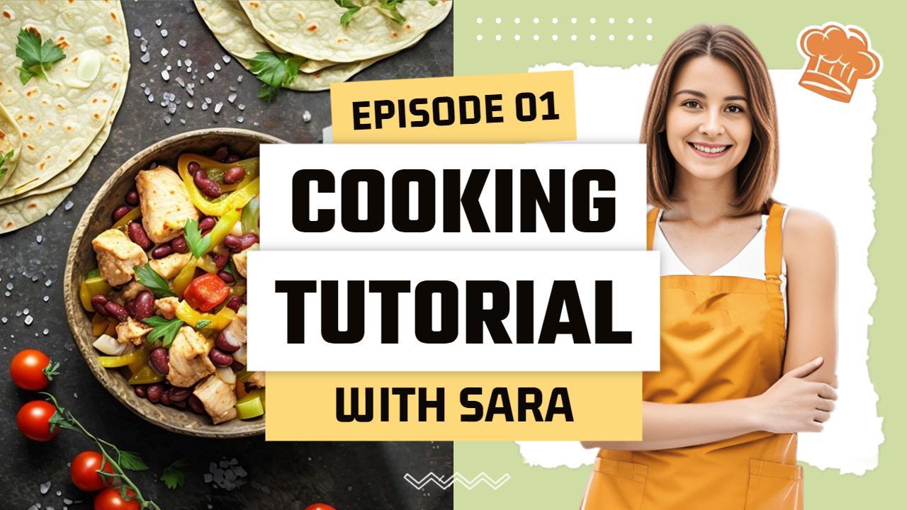 Colorful Cooking Tutorial Recipe YouTube Thumbnail Template