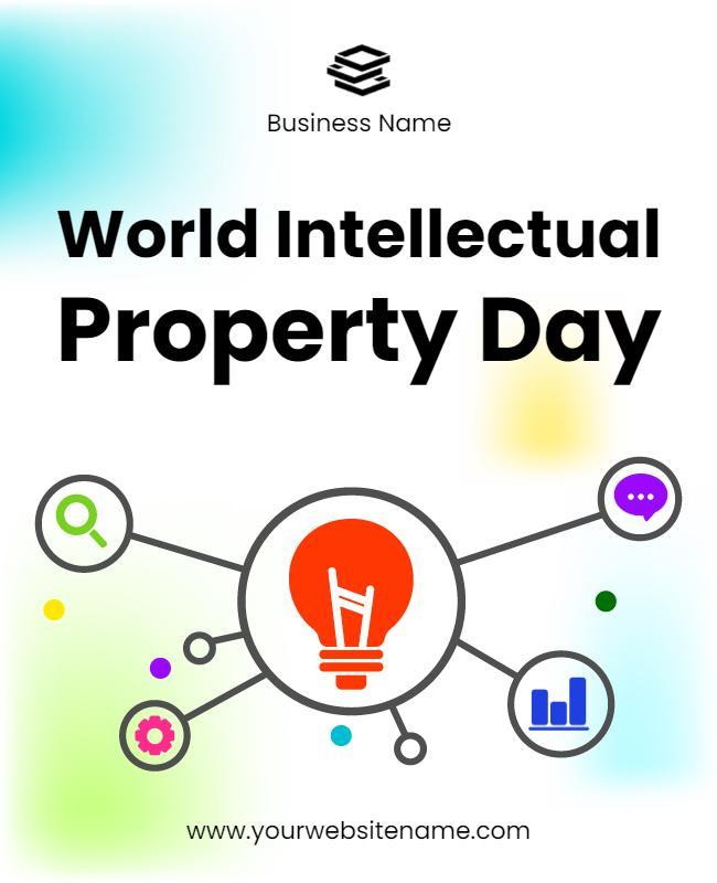 Colorful Creative World Intellectual Property Day Poster Template