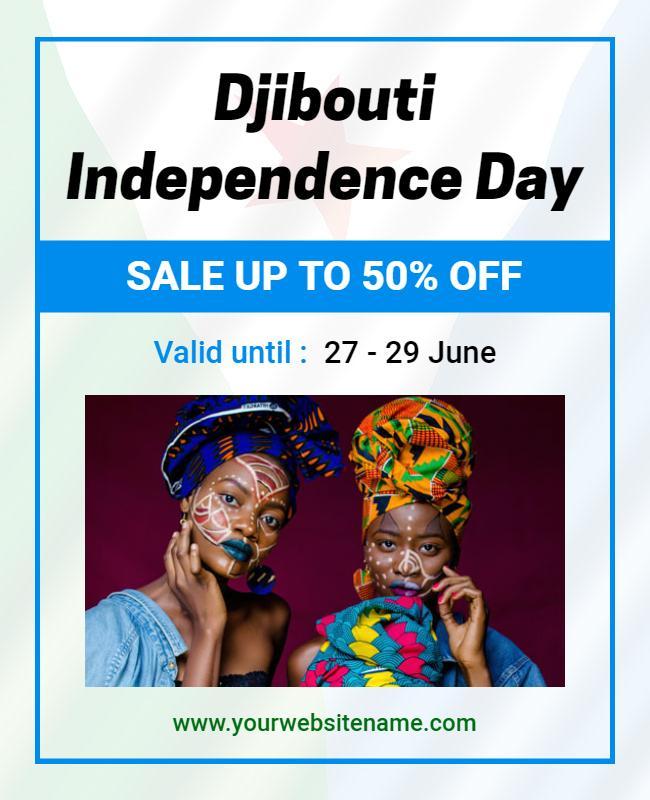 Colorful Cultural Celebration for Djibouti Independence Day Poster Template