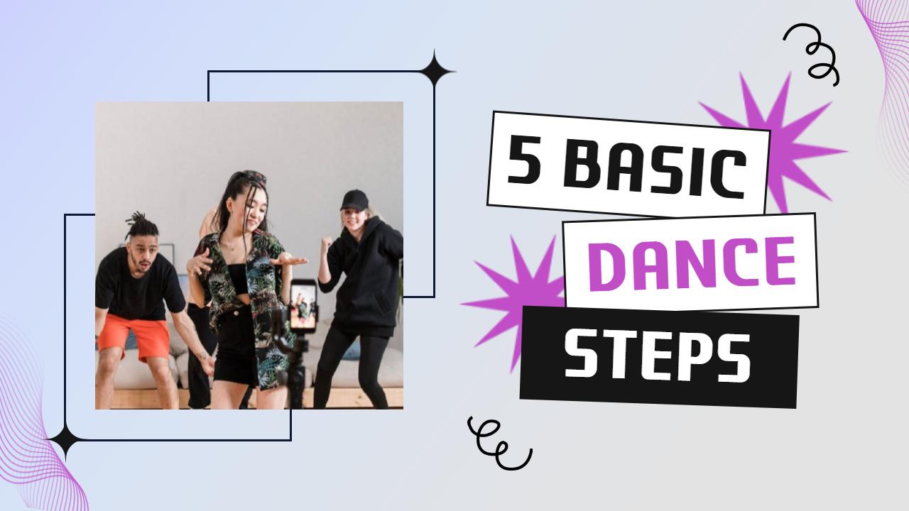 Colorful Dance Moves Tutorial YouTube Thumbnail Template