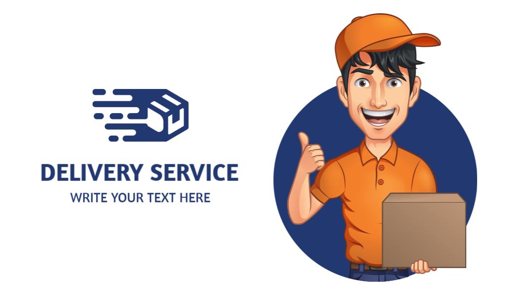 Colorful Delivery Service Professional Visiting Card Template