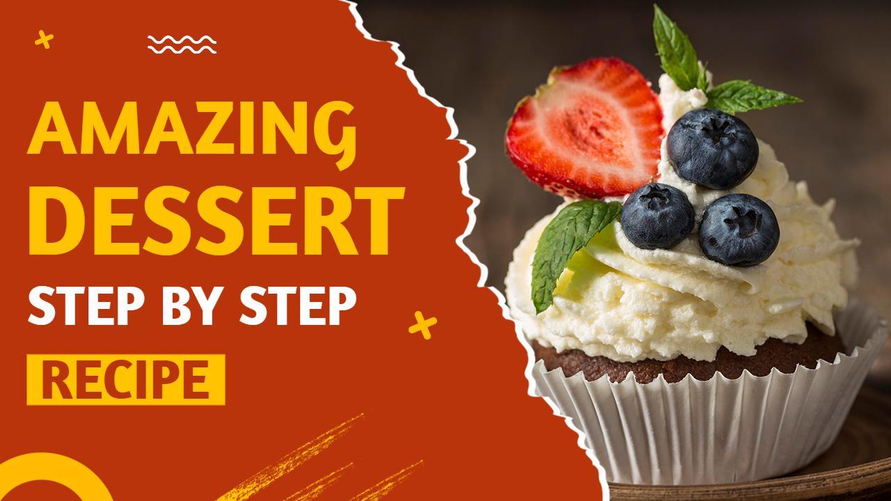 Colorful Dessert Recipe Tutorial Cooking Channel YouTube Thumbnail Template