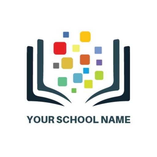 Colorful Digital Learning Embracing Modern Education School Logo Template