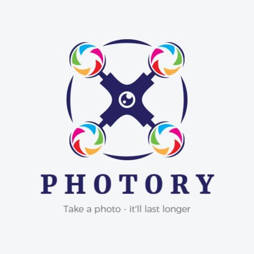 Colorful Drone Photography Innovations for Capturing Moments Logo Template