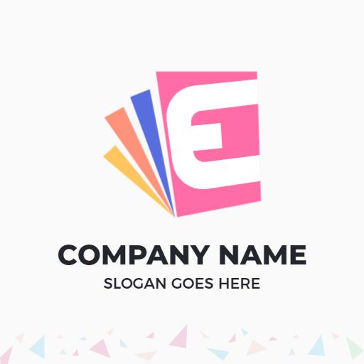 Colorful E Letter Design Representing Innovative Branding Logo Template