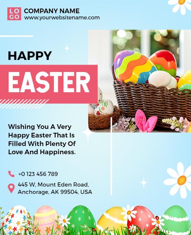 Colorful Easter Celebration Invitation Flyer Template