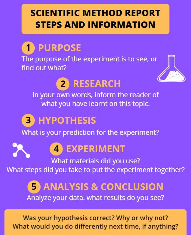 Colorful Educational Scientific Method Infographic Flyer Template