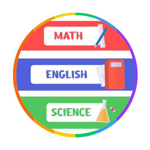 Colorful Educational Subjects Layout for School Logo Template