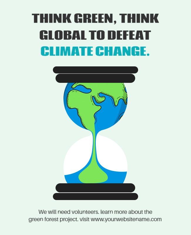 Colorful Environmental Awareness Climate Change Poster Template