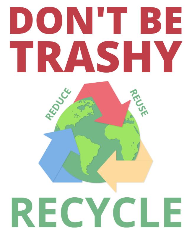 Colorful Environmental Awareness Recycle Poster Template
