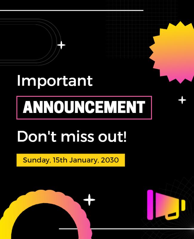 Colorful Event Announcement Flyer Template