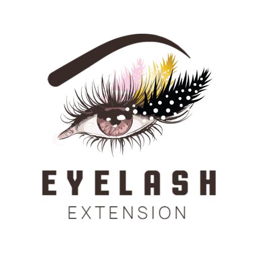Colorful Eyelash Design for Elegant Extension Services Logo Template