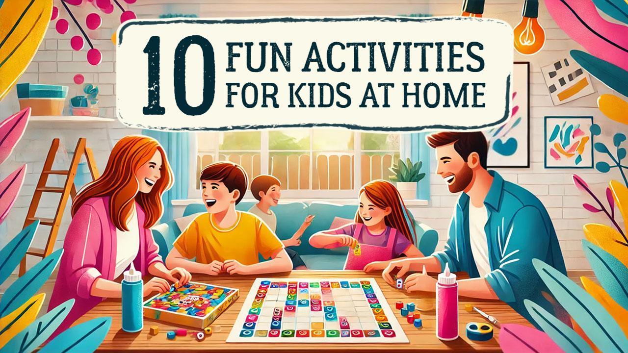 Colorful Family Game Day Fun Activities Trending YouTube Thumbnail Template