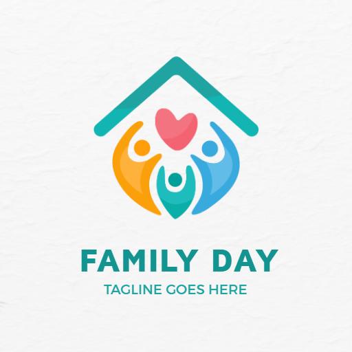 Colorful Family Gathering Emphasizing Togetherness Logo Template