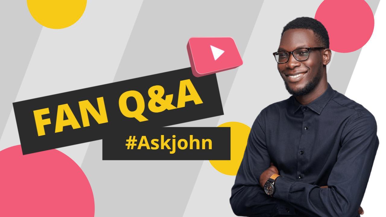 Colorful Fan Q&A Interaction YouTube Thumbnail Template