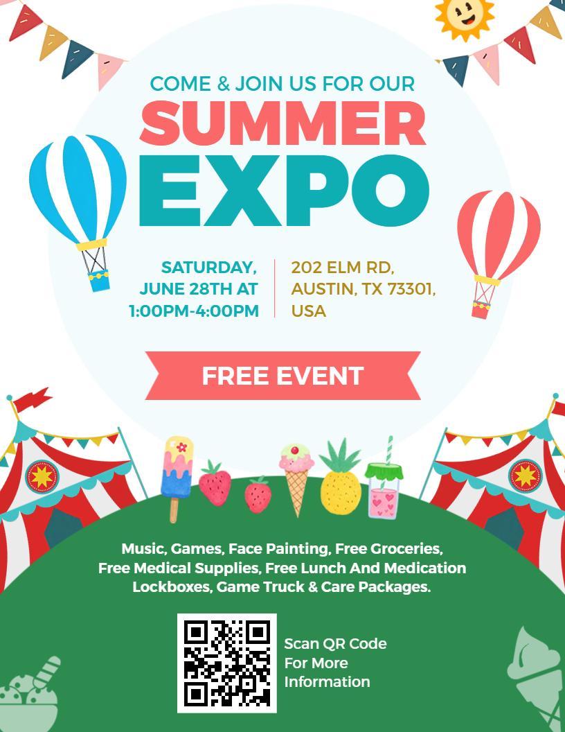 Colorful Festival Summer Expo Event Flyer Template