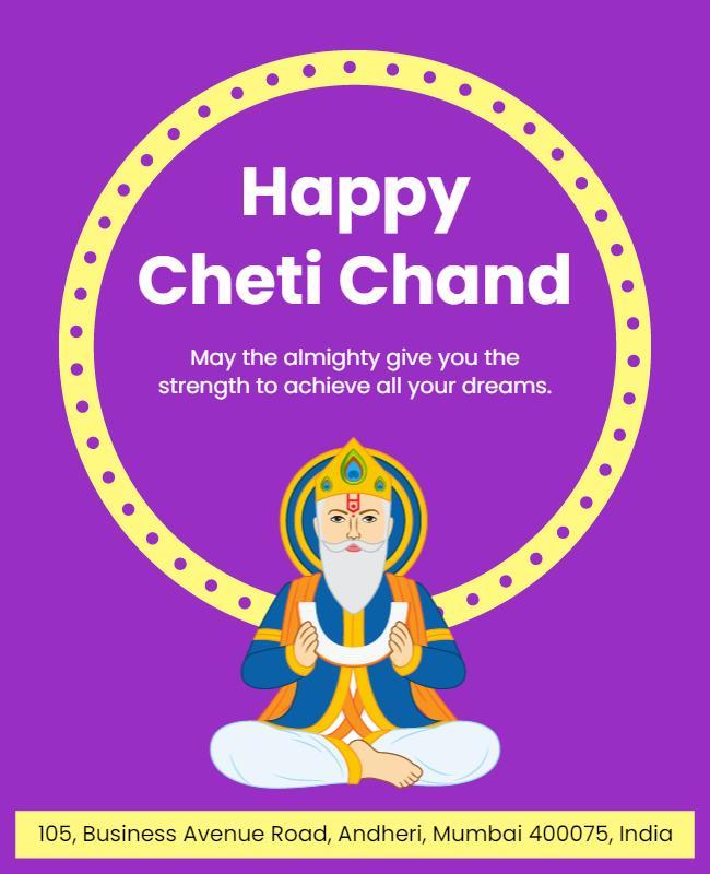 Colorful Festive Cheti Chand Celebration Poster Template