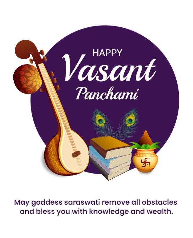 Colorful Festive Vasant Panchami Celebration Poster Template