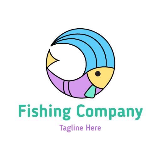 Colorful Fish Design for a Fishing Company Logo Template