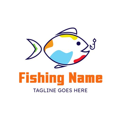 Colorful Fish Design Representing Exciting Fishing Adventures Logo Template