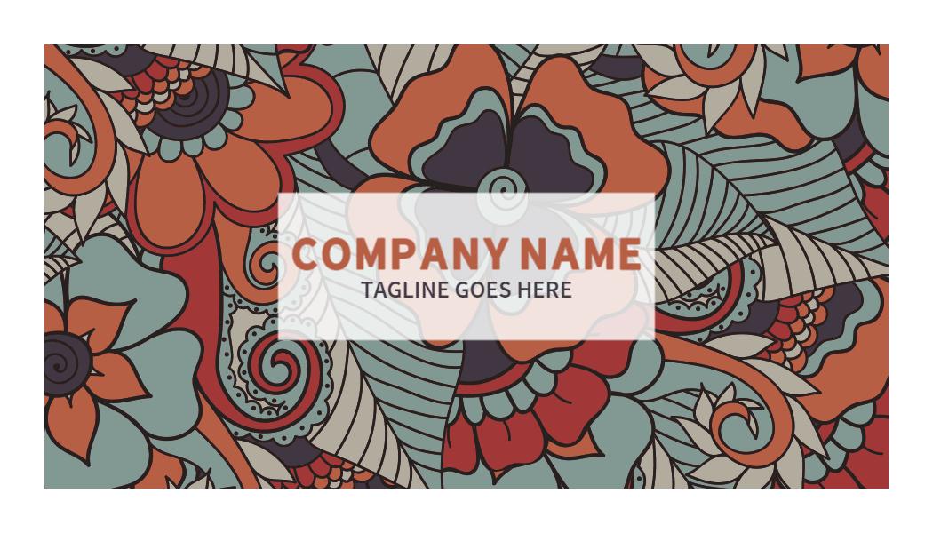 Colorful Floral Patterned Creative Visiting Card Template