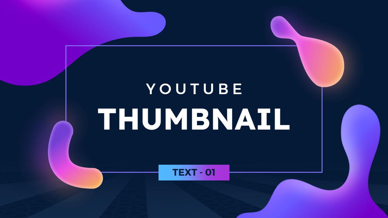 Colorful Fluid Shapes Abstract Art YouTube Thumbnail Template
