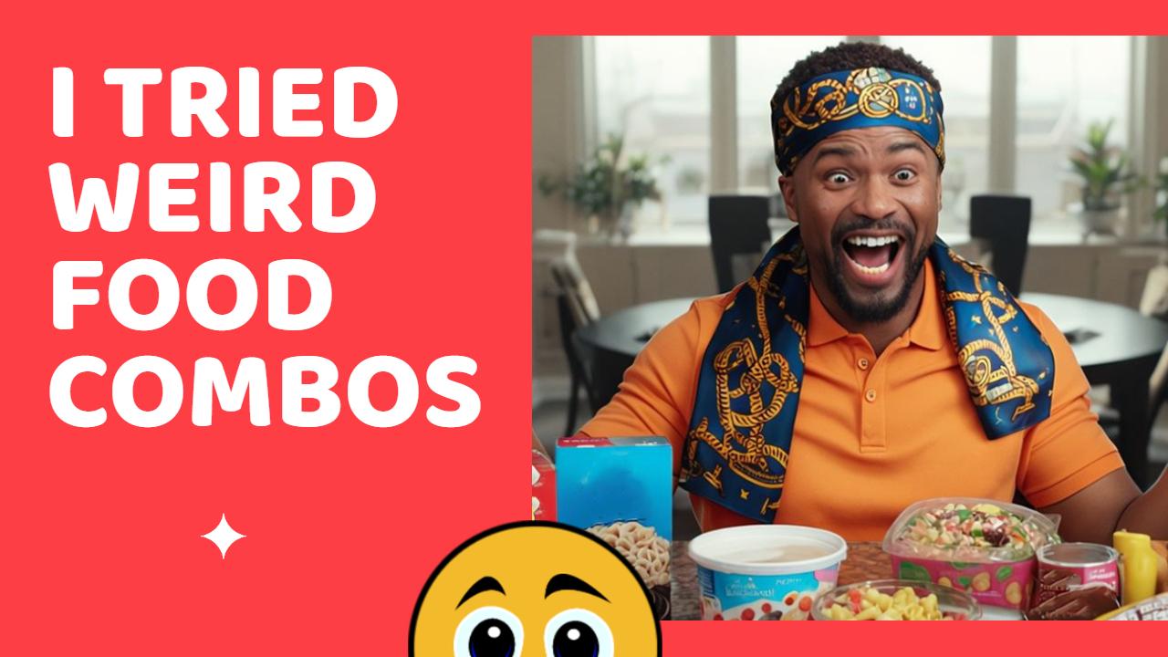 Colorful Food Combos Taste Test YouTube Thumbnail Template