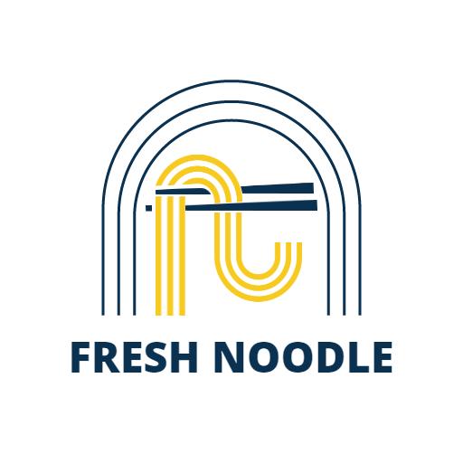 Colorful Fresh Noodle Design with Artistic Chopsticks Logo Template