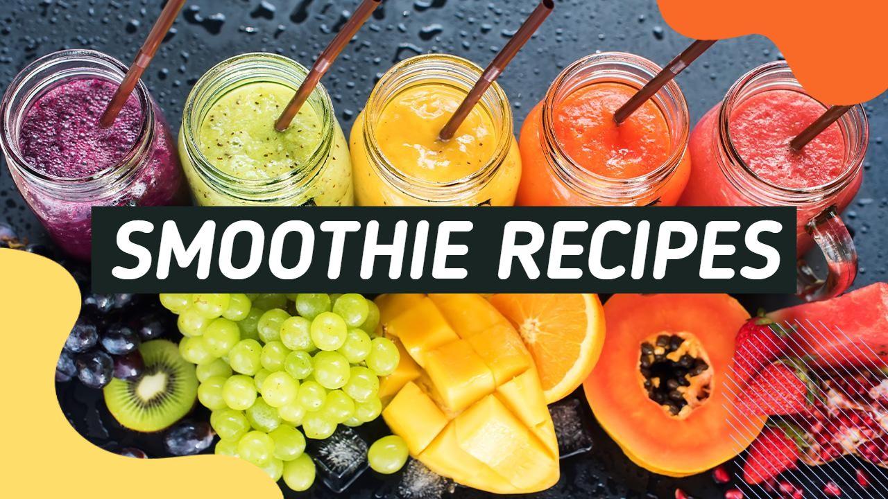Colorful Fruit Smoothie Recipes Cooking Channel YouTube Thumbnail Template
