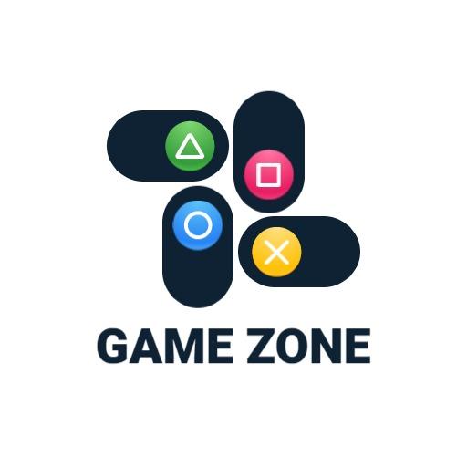 Colorful Game Controller Icons Signifying Gaming Zone Logo Template